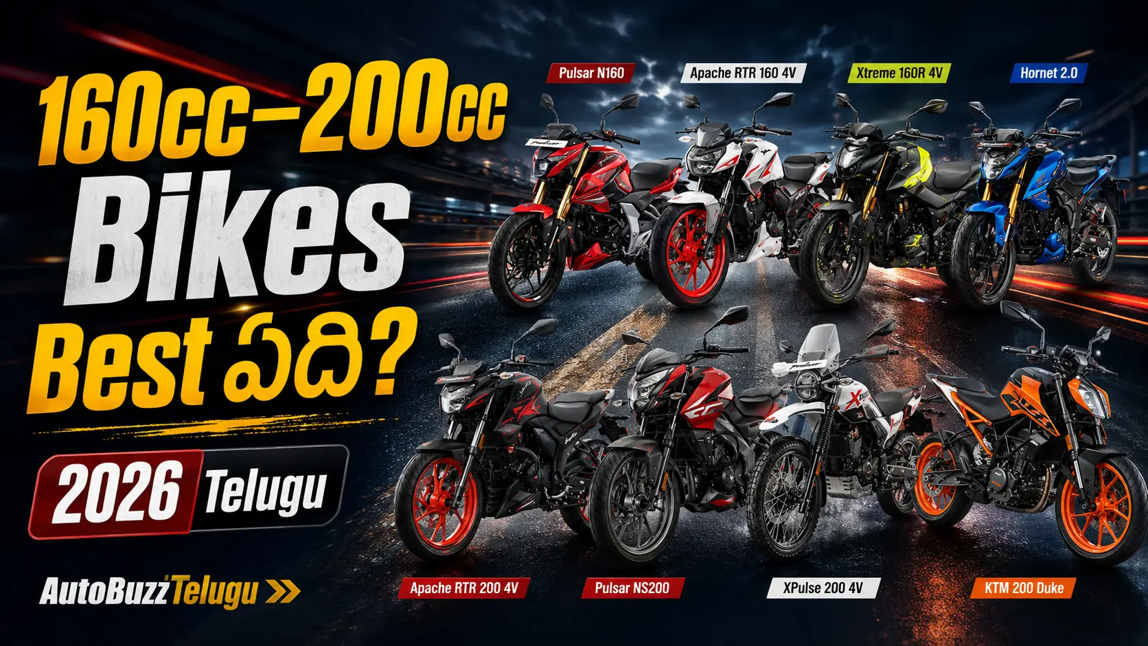 160cc to 200cc sporty bikes review