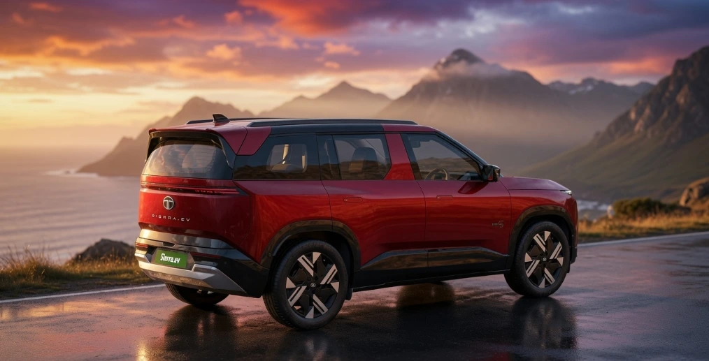 Tata Sierra.ev exterior design Telugu