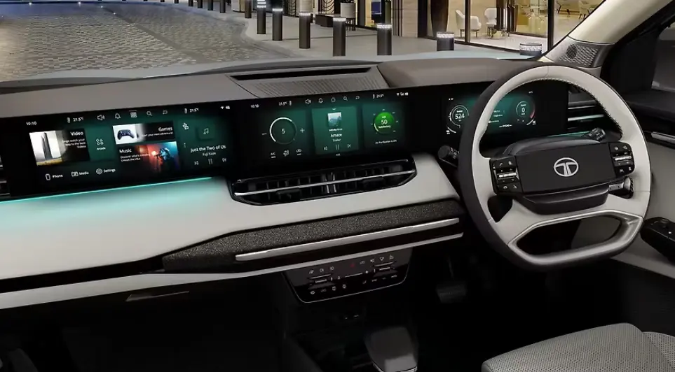 Tata Sierra.ev triple screen interior Telugu