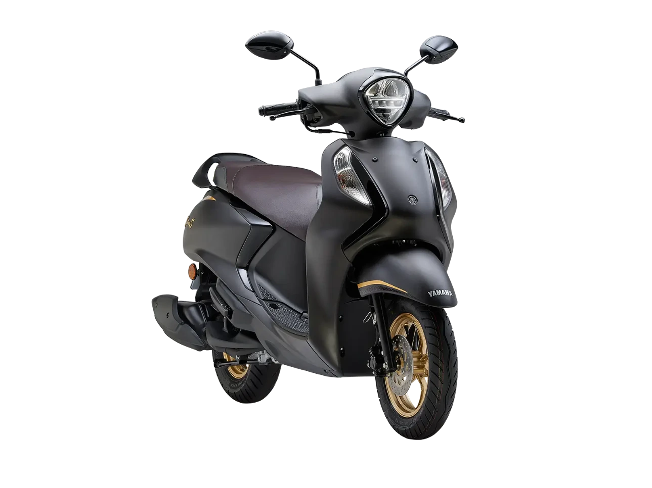 Yamaha Fascino 125 front and side showroom image